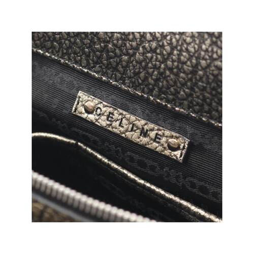 中古Celine赛琳女包B级9新handbag手提包牛皮手提包金色正品休闲 - 图2