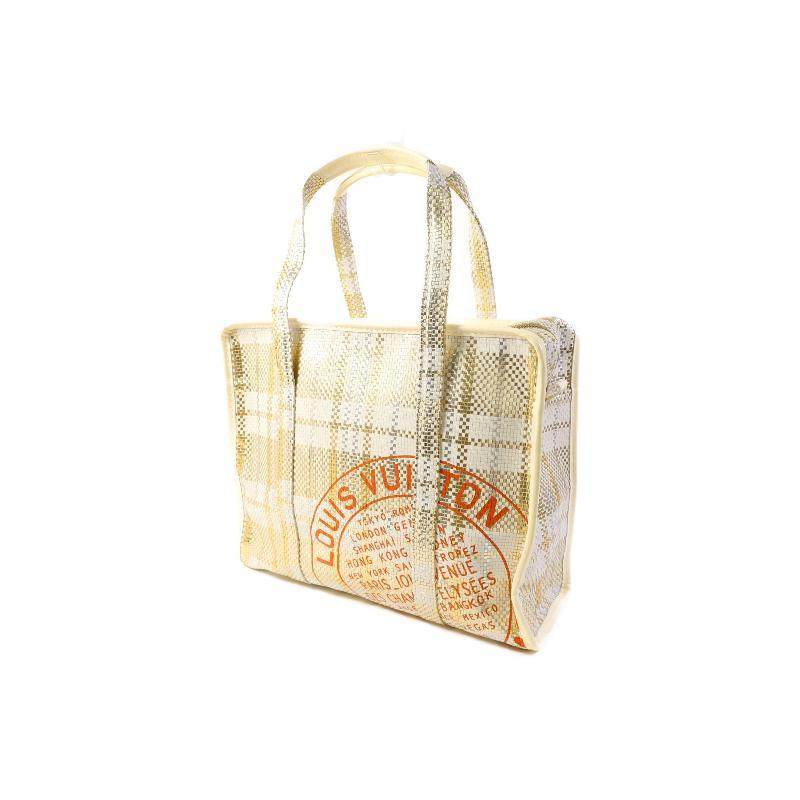 中古LV路易威登女包B级9新tote bag托特包帆布托特包白色正品HK,淘宝优惠券,粉丝福利购,淘宝优惠卷
