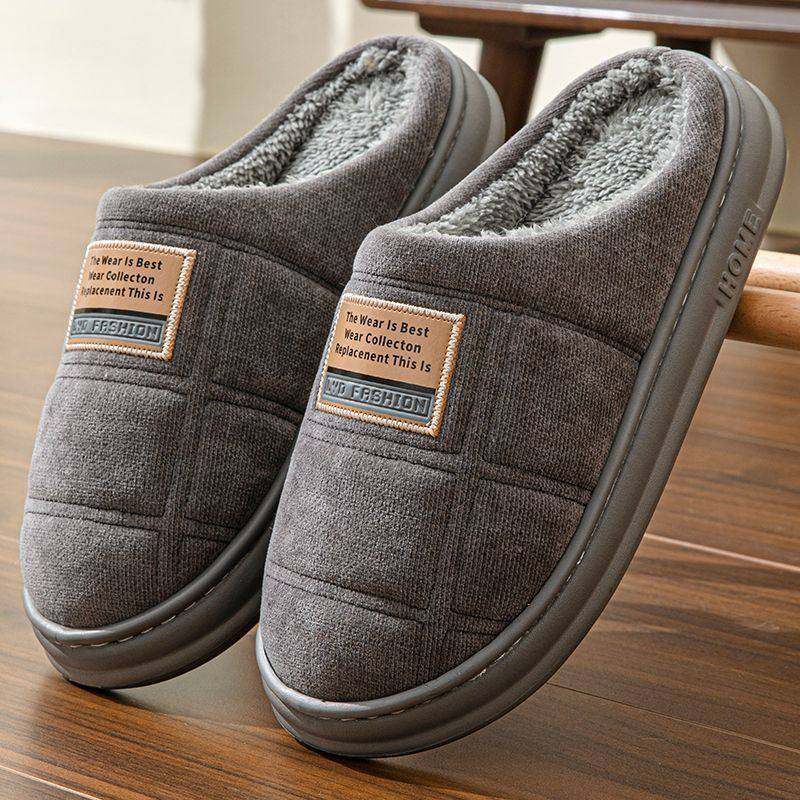 棉拖鞋男士大码46保暖静音2024年冬季室内毛拖鞋家用防滑厚底棉鞋,淘宝优惠券,粉丝福利购,淘宝优惠卷