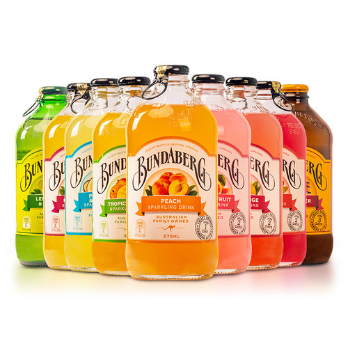 澳洲进口宾得宝果汁汽水bundaberg果味姜汁碳酸饮料玻璃瓶气泡水 - 图3