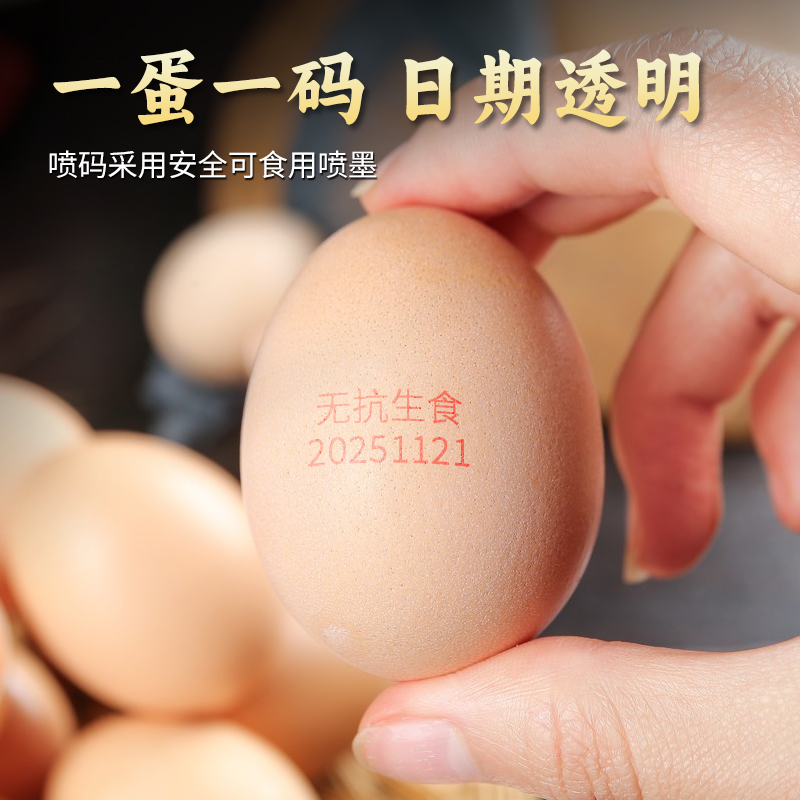 耕果妙可生食鸡蛋20枚无抗生素无沙门氏菌新鲜谷物鸡蛋 京东快递 - 图0