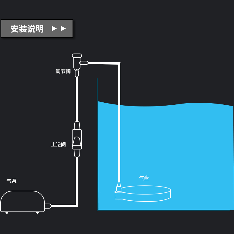 纳米气盘鱼缸气泡石雾化超静音氧气泵增氧泵气石细化器冲氧泵小型 - 图0