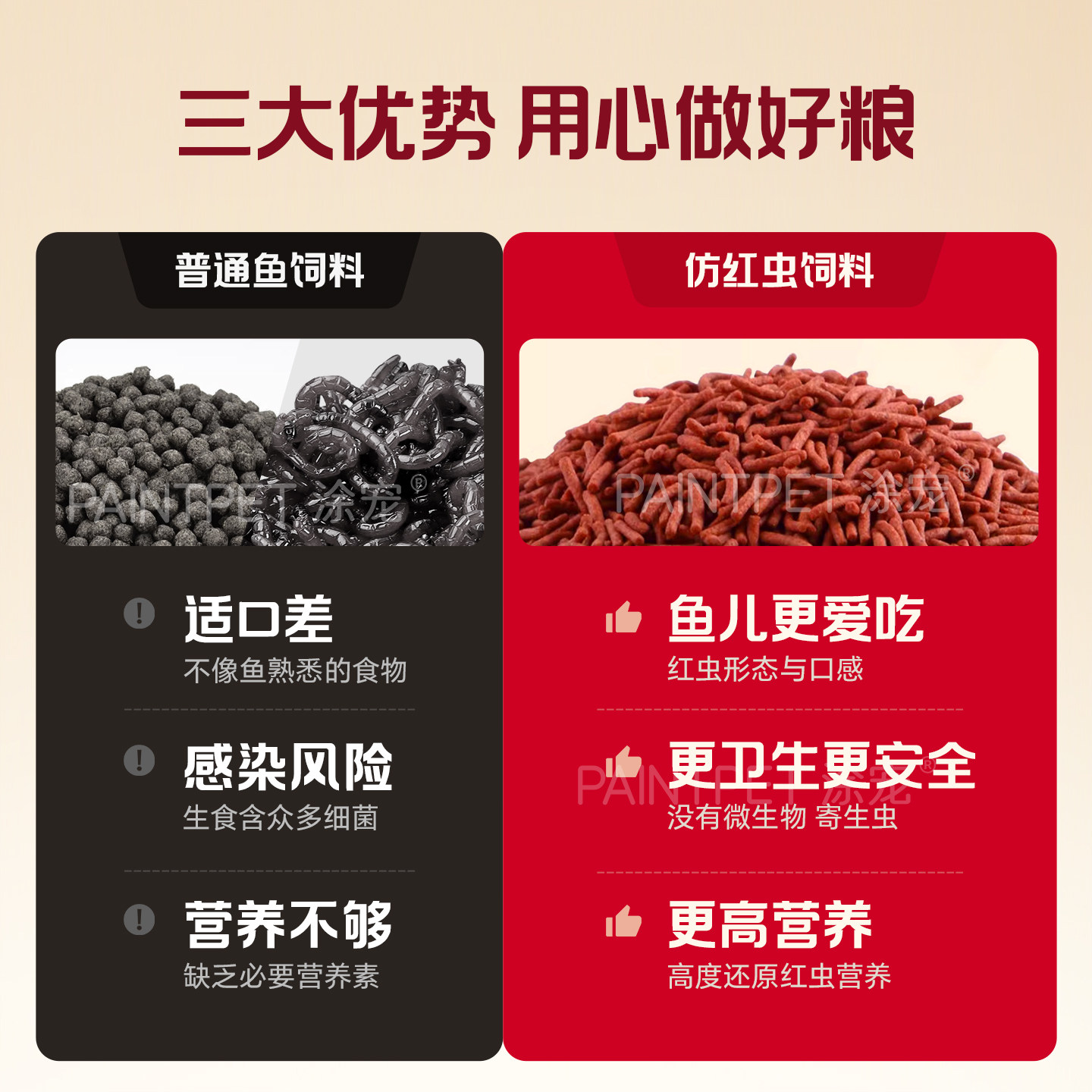 仿生红虫鱼食观赏鱼饲料高蛋白热带鱼食鱼颗粒型缓沉通用小型鱼粮,淘宝优惠券,粉丝福利购,淘宝优惠卷