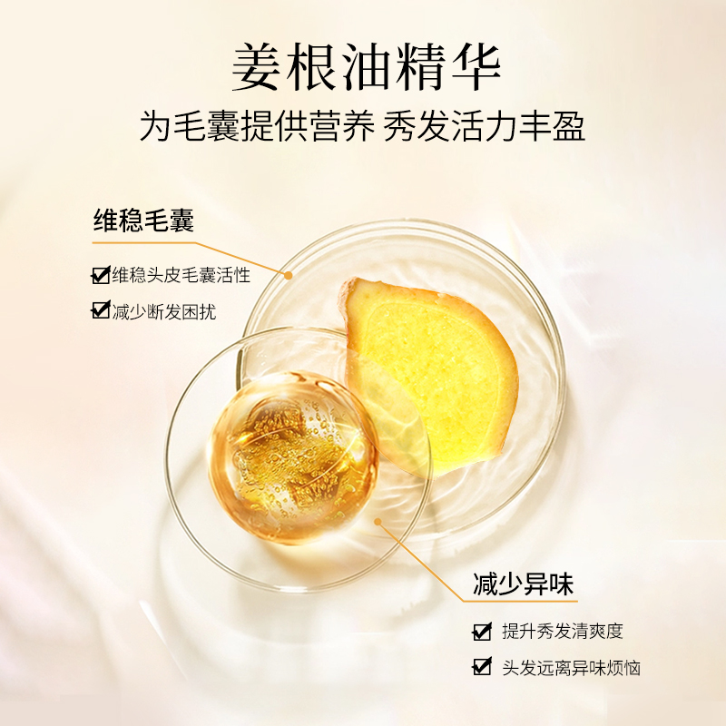 claynal蓬派氨基酸香氛柔顺滋润润养生姜洗发水护发素套装