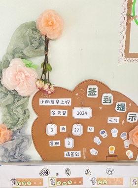 雪梨纸幼儿园主题文化墙边框环创绿色布置装饰莫兰迪森系材料春天