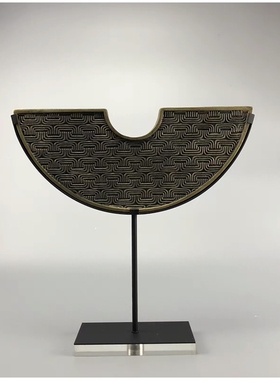 现代新中式金属工艺品创意样板间玄关书房酒店别墅艺术品软装饰品