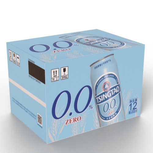 青岛啤酒 无醇啤酒麦汁度5°(0.0%）500ml*12罐整箱装 - 图1