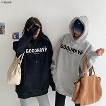 College Wind Sweater Lady Autumn Winter American Comeback Oversize Tandem Hat 2023 New Coat Long Sleeve Loose Jacket
