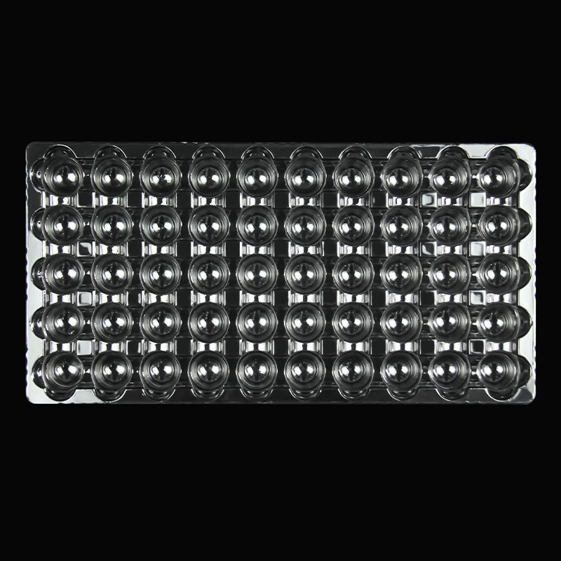 西元吸塑托盘50格圆形吸塑盒通用现货五金电子塑料吸塑盘零件托盘 - 图1