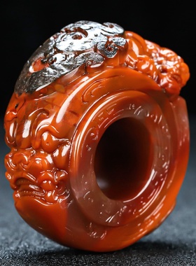 南红玛瑙男女款柿子红天然