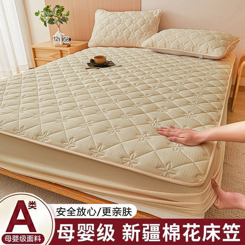 新疆棉花床笠定制1.1*1.3*1.4*1.5*1.6*1.8*1.9*2m床垫保护套床罩 - 图2