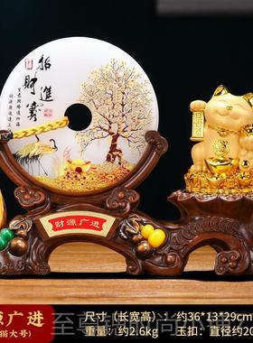 正品公金蟾招财摆件工艺品平礼客安扣厅办室装饰品公司乔迁开业物