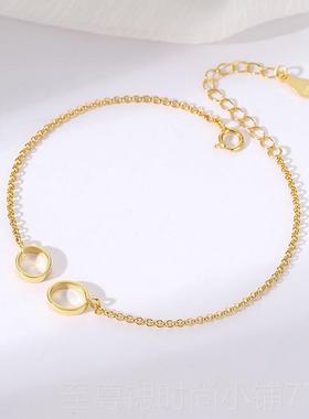 正品9S25纯银手链空托女镶平安扣嵌夹扣手镯嵌托镶蜜蜡琥珀和田玉