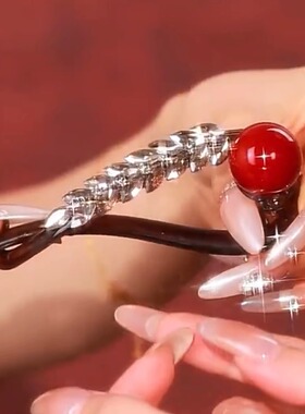 中国红穗月星河发夹女2024新款复古麦穗扭扭夹夏季百搭抓夹头饰