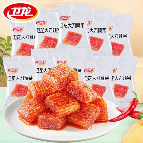 卫龙大刀肉独立包装大刀辣条童年怀旧解馋休闲零食小包装老式面筋 - 图1