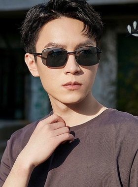 智能变色玻璃太阳镜潮男士眼镜司机户外平光风镜女日夜两用护目镜