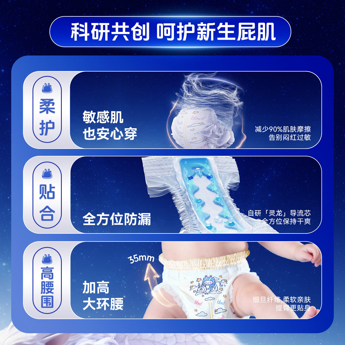 布班迪灵龙裤pro拉拉裤试用装纸尿裤婴儿宝宝尿不湿小样体验装