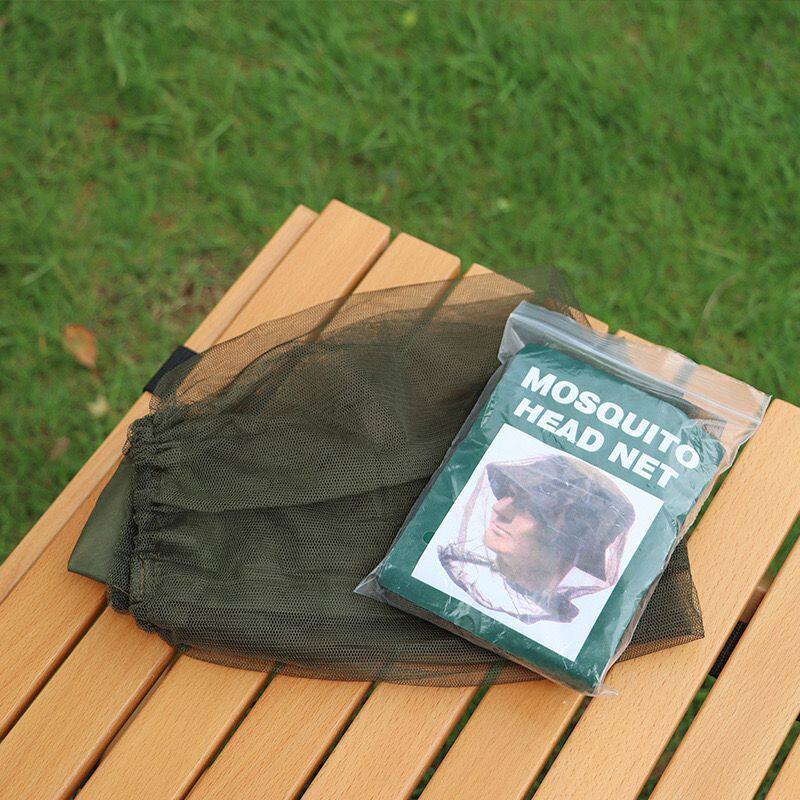户外露营防蚊虫护头网防蚊面罩网纱头套蚊帐帽子野外钓鱼养蜂戴的