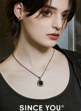 SinceYou黑玛瑙项链男士潮酷