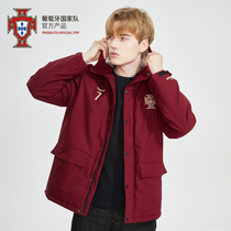 Portuguese national team official merchandise -- red player thickened winter warm cotton jacket jacket Crow fans