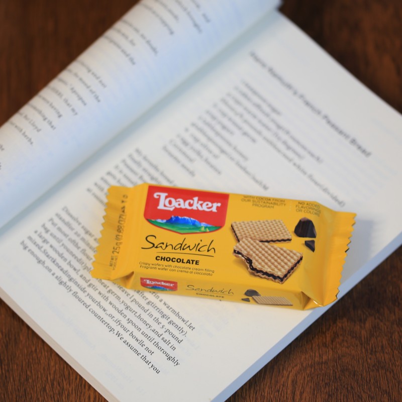 欧洲进口Loacker莱家威化饼干巧克力味榛子味小零食便携小包装25g - 图1