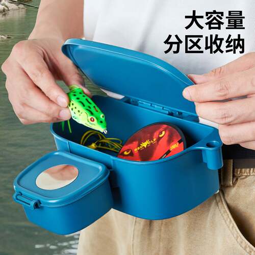 溪流走钓装备腰包饵料盒腰盒腰挂拉饵盘面筋盒野钓急流走钓套装 - 图2