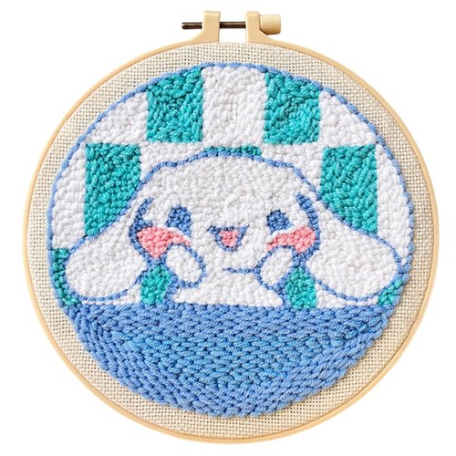 玉桂狗毛线装饰画俄罗斯diy手工绣材料针初学戳戳乐 大耳狗戳戳绣 - 图3