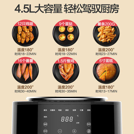 美的空气炸锅家用一体2022新款烤箱 美的萌吃吃空气炸锅