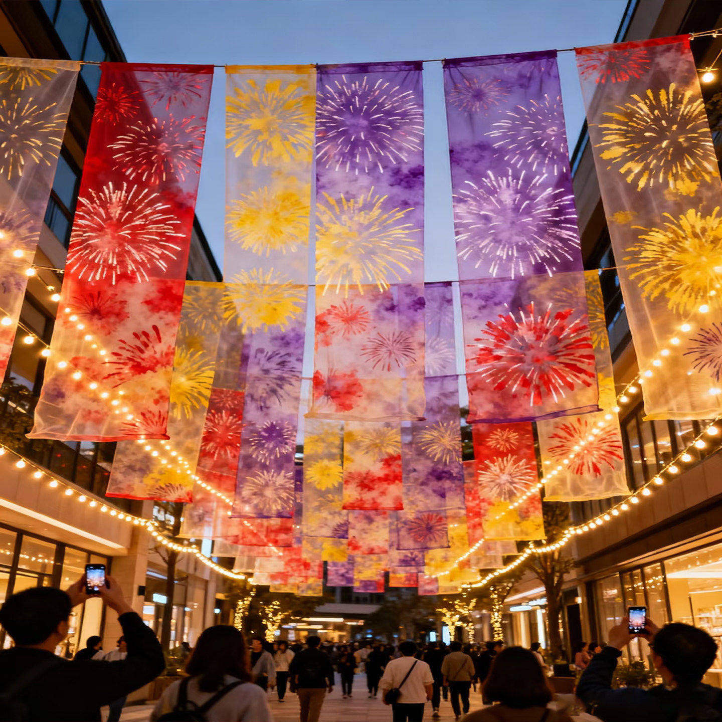 新年纱幔过年烟花氛围感中国红色布幔商场吊顶半透装饰透明纱布置,淘宝优惠券,粉丝福利购,淘宝优惠卷