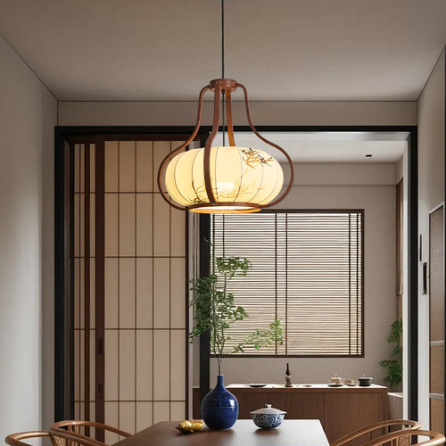 新中式宋代美学餐厅吊灯复古禅意书房茶楼餐饮吊灯高级感装饰灯具 - 图1