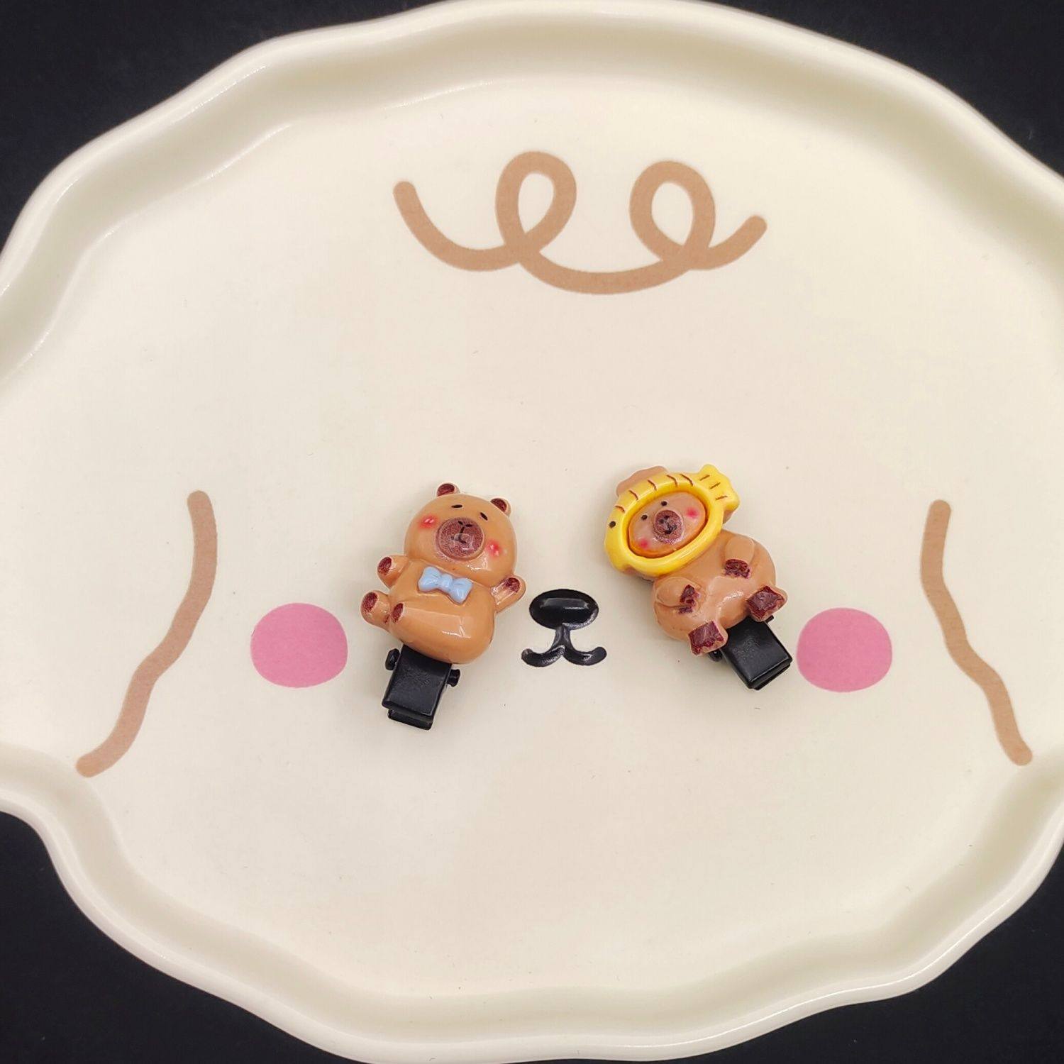 卡皮巴拉发夹可爱儿童发卡刘海边夹网红水豚碎发夹头饰少女心发饰,淘宝优惠券,粉丝福利购,淘宝优惠卷