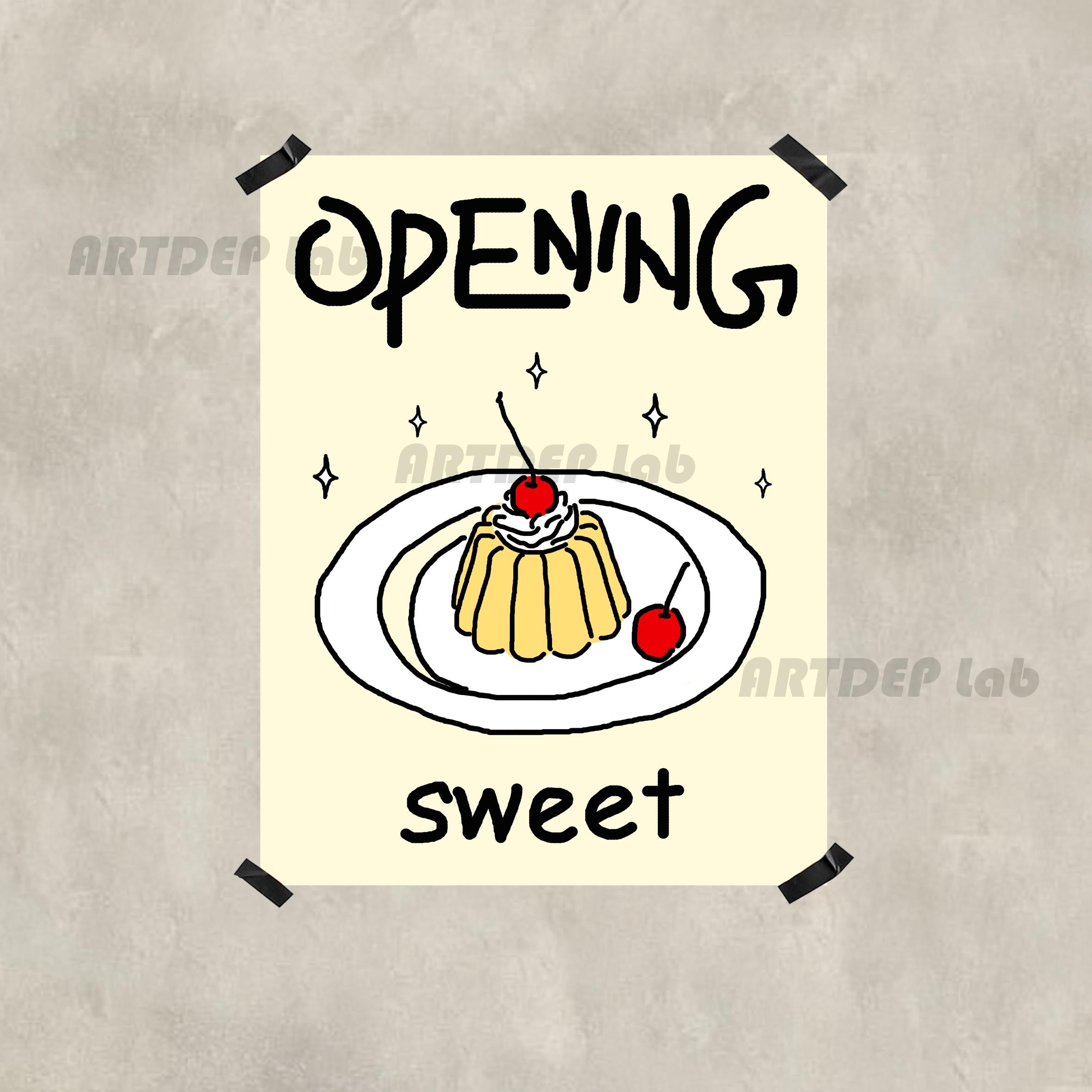 ATD可爱甜品 面包店咖啡馆 蛋糕插画纸质印刷海报装饰画拍照墙贴,淘宝优惠券,粉丝福利购,淘宝优惠卷