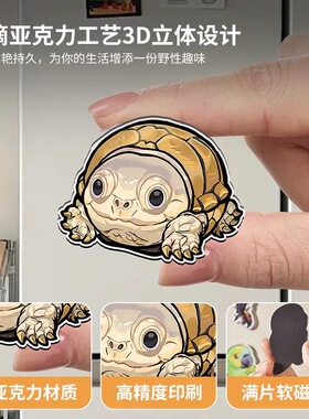超爬卡通乌龟磁吸爬宠爬虫冰箱贴