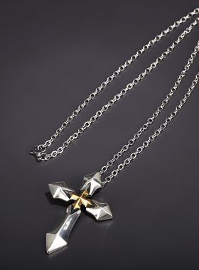十字剑锋吊坠男潮个性绅士项链