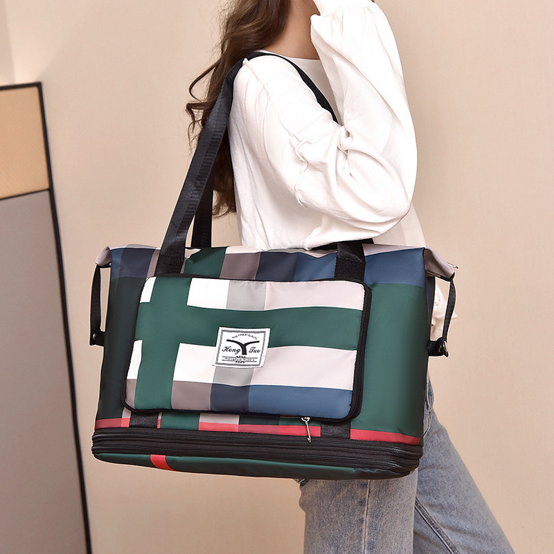 女生短途女大容量轻便可折叠旅行包 北潮旅行袋