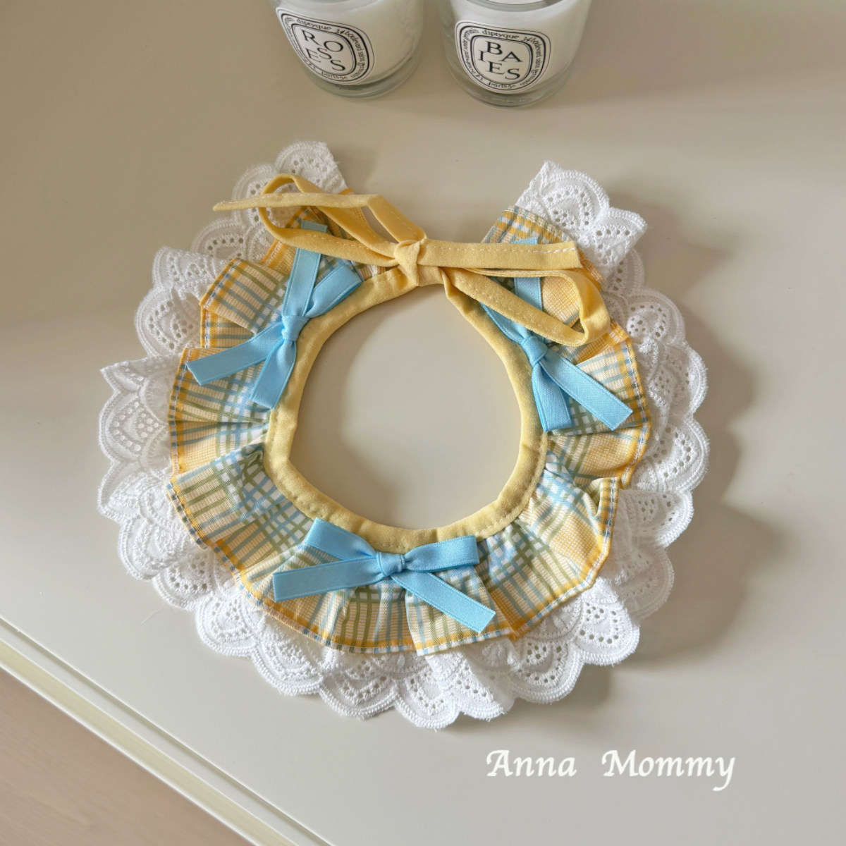 黄色系可爱宠物蕾丝花边蝴蝶结口水巾猫咪围脖狗狗围巾小猫围嘴,淘宝优惠券,粉丝福利购,淘宝优惠卷