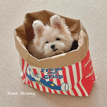 Big Cat Kitty Hide Creativity Kraft Paper Bag Thickened Popcorn Bag Cat Tunnel Puppy Pet Toy Teasing Cat