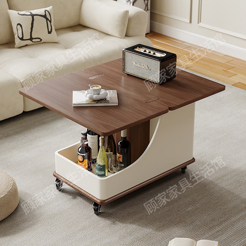 可移动实木小茶几小户型家用可折叠客厅多功能带升降茶几推车边几,淘宝优惠券,粉丝福利购,淘宝优惠卷