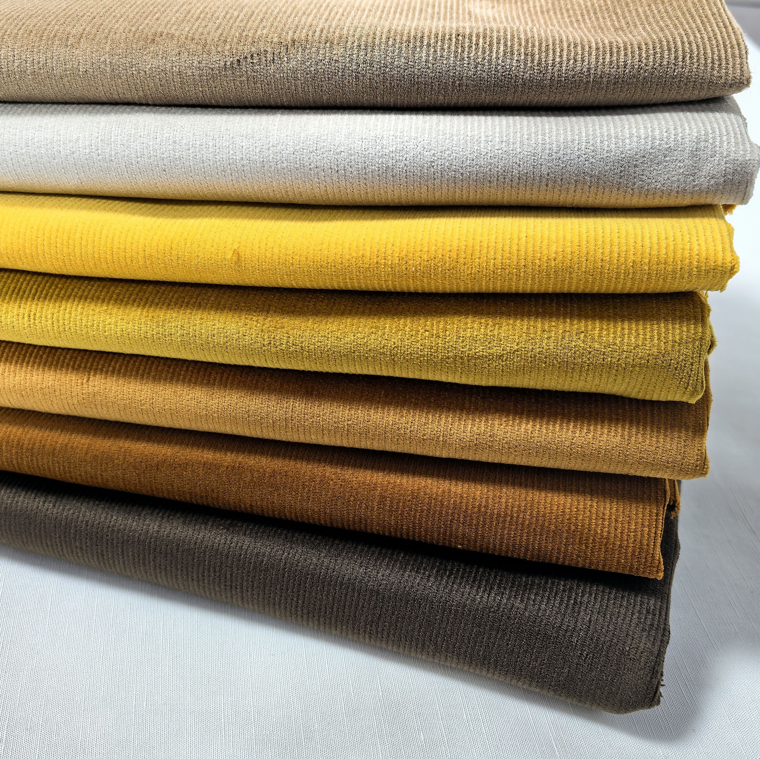 秋冬纯棉21坑细条弹力灯芯绒纯色面料柔软休闲裤手工DIY沙发布料 - 图3