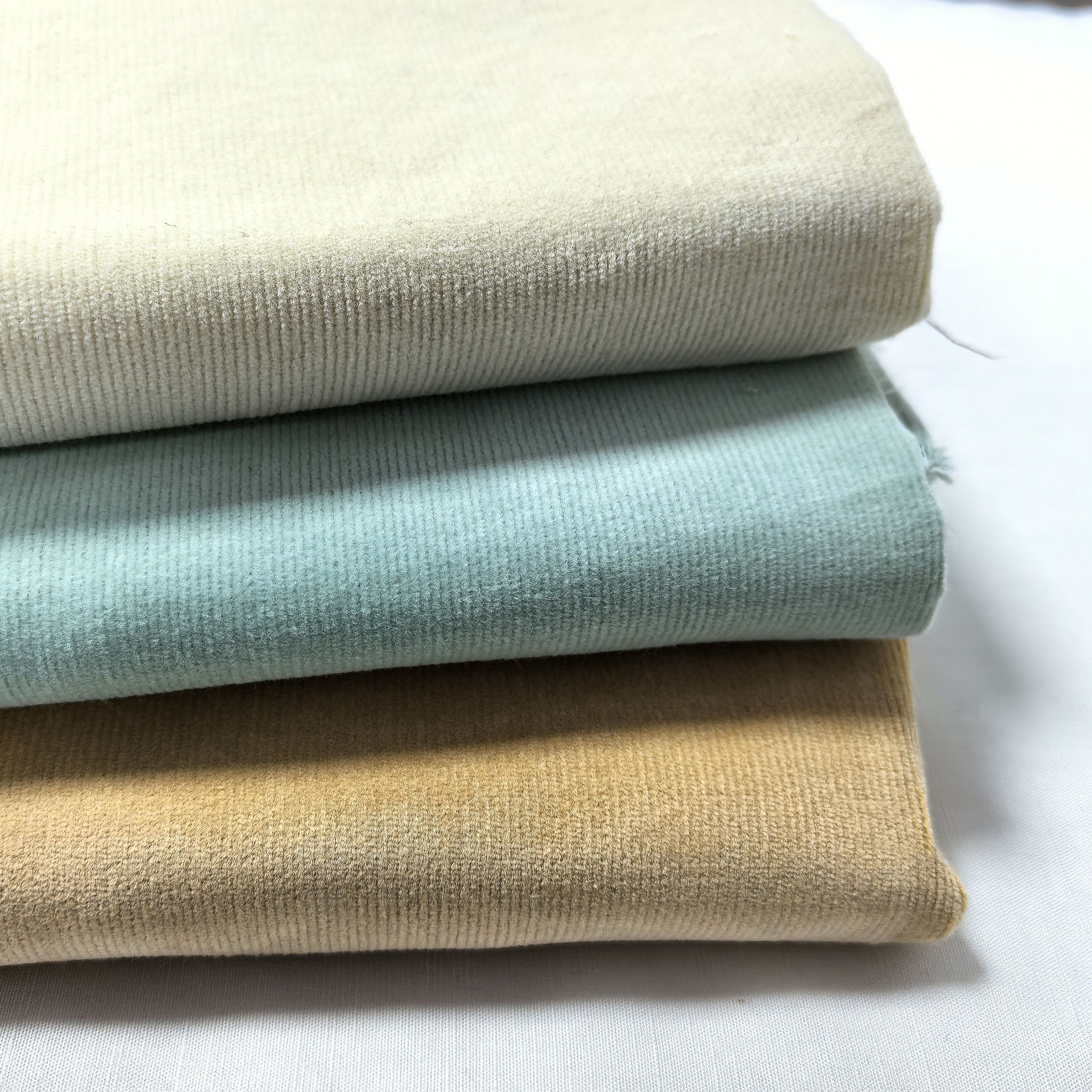 秋冬纯棉21坑细条弹力灯芯绒纯色面料柔软休闲裤手工DIY沙发布料 - 图0