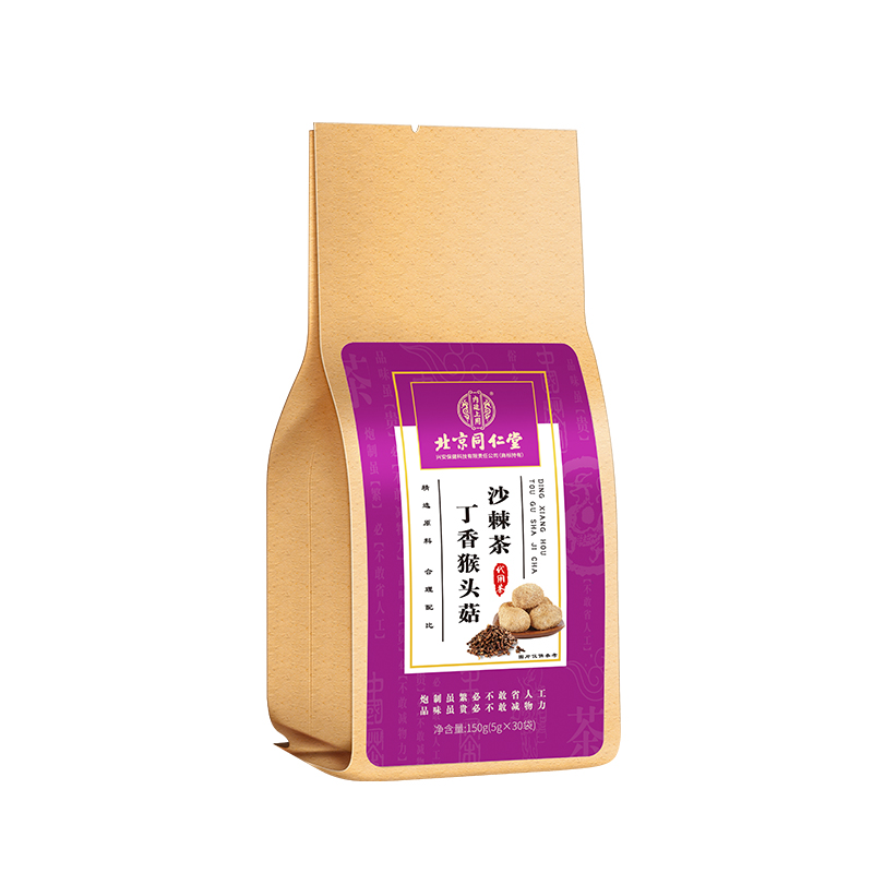 北京同仁堂猴头菇丁香沙棘栀子肠胃茶养生茶150g/袋