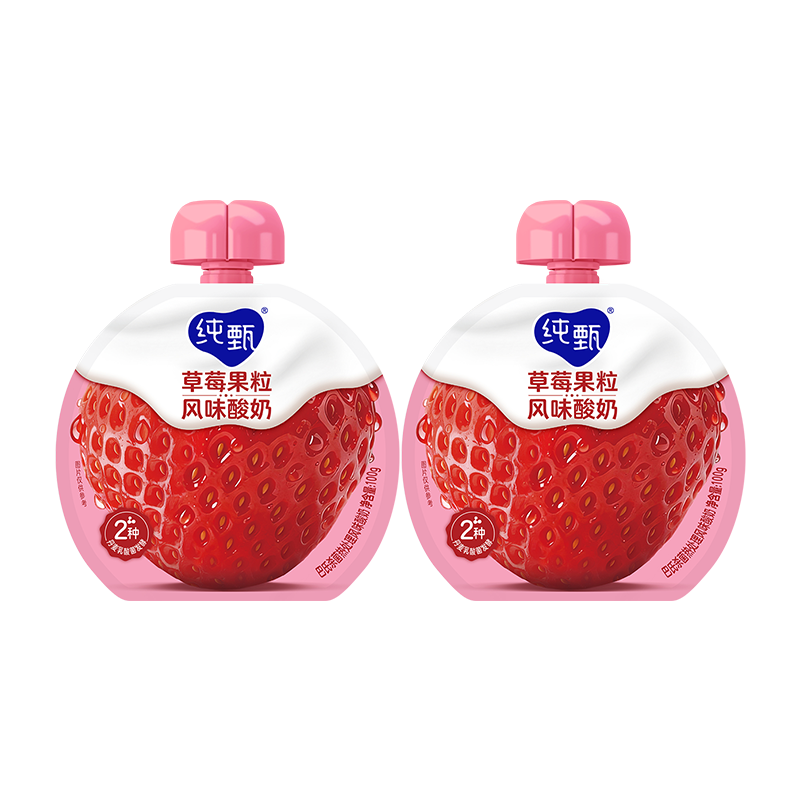 纯甄草莓果粒风味酸奶吸吸酸奶100g×2包
