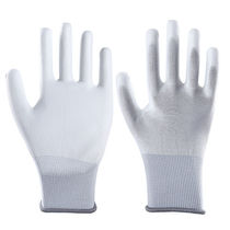 Glove Lauprotect abrasion resistant AB thickened hair stripe coated palm PU coated nylon anti-slip Shu V suitable for work