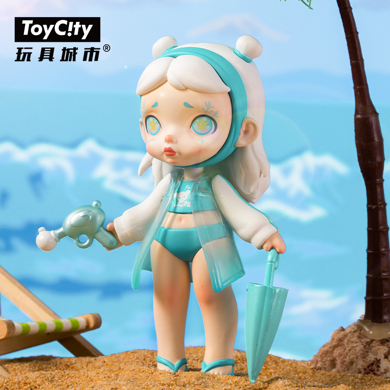 TOYCITY玩具城市laura泳池大作战盲盒女孩新款潮玩公仔手办摆件-图0