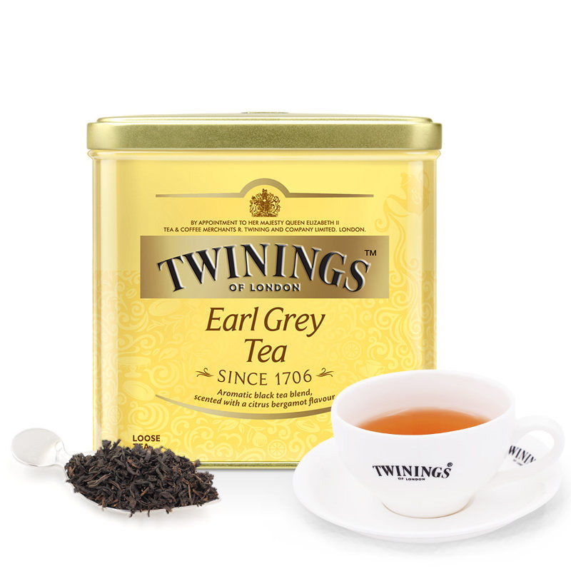 Twinings川宁英国进口豪门伯爵英式红茶奶茶罐装茶叶散茶浓香烘焙 - 图0
