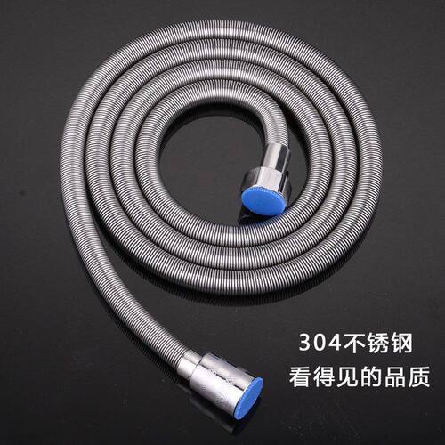 弹簧管花洒淋浴软管热水器专用软管304不锈钢软管淋雨防爆可拉伸 - 图1