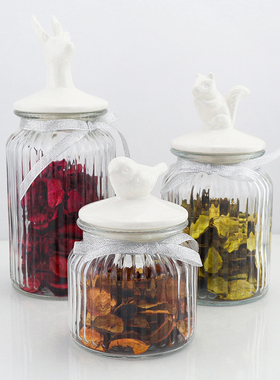 样板房厨房摆件新中式储物罐饰品