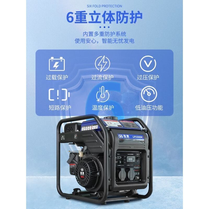 汽油发电机220v单相小型家用3kw变频商用应急户外施工便携式 - 图3