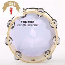 Children dance Suzuki Orff professional percussion instrument Handbeat drum Kindergarten teacher rattles the bell with a hand drum