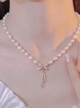 珍珠项链轻奢小众女高级感叠戴配裙子锁骨链颈链赫本风配礼服法式